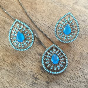 Conjunto Gota Turquesa | Lanarée Acessórios