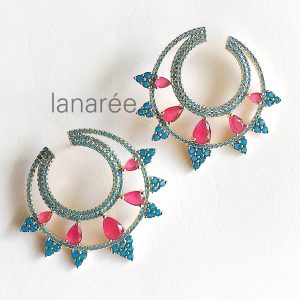 Brinco Cristal Rubi Nano Turquesa Sol | Lanarée Acessórios Brinco Cristal Rubi Nano Turquesa Sol | Lanarée Acessórios
