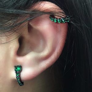 Brinco Spyke com Piercing Falso| Lanarée Acessórios