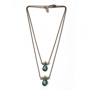 Colar Kremlin Duas Voltas Grafite | Lanarée Acessórios