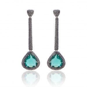 Brinco Cristal Turmalina Longo | Lanarée Acessórios
