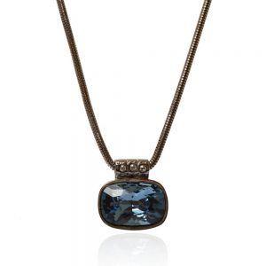 Colar Longo Cristal Deep Tanzanita | Lanarée Acessórios