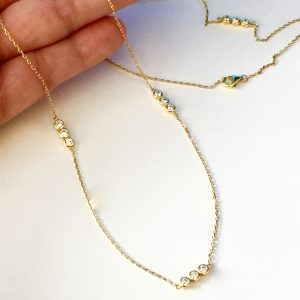 Colar Corrente Tiffany 3 Pontos de Luz | Lanarée Acessórios