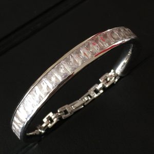 Pulseira Eutropia Baguete Cristal Transparente | Lanarée Acessórios
