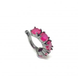 Brinco Piercing Falso Rubi | Lanarée Acessórios