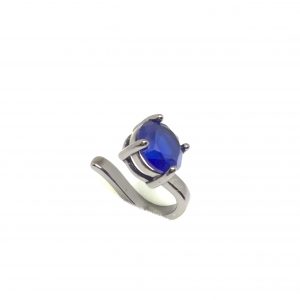 Brinco Piercing Solitário Safira | Lanarée Acessórios