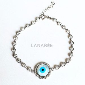 Pulseira Olho Grego Madrepérola | Lanarée Acessórios