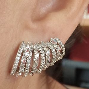 Brinco Ear Cuff Semijoia 9 Argolas | Lanarée Acessórios