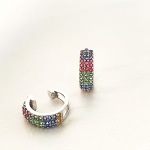 Brinco Piercing Falso Rainbow | Lanarée Acessórios