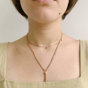 Colar Tassel e Choker Rosé Prata 925 | Lanarée Acessórios