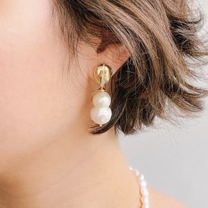 Brinco Pérola Água Doce Base Gota | Lanarée Acessórios