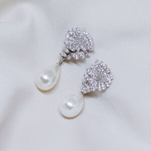 Brinco Pérola Gota Removível Prata 925 | Lanarée Acessórios