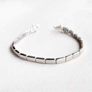 Pulseira Riviera Lisa de Prata 925 | Lanarée Acessórios