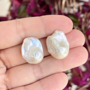 Brinco Pérola Barroca Prata 925 | Lanarée Acessórios
