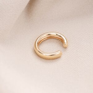 Brinco Piercing Liso Banho Ouro Prata 925 | Lanarée Acessórios