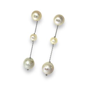 Brinco Fio de Pérolas Prata 925 | Lanarée Acessórios