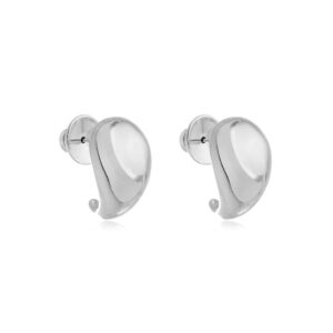 Brinco Prateado Design Gota | Lanarée Acessórios