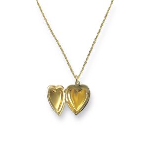 Colar Relicário Coração Dourado | Lanarée Acessorios